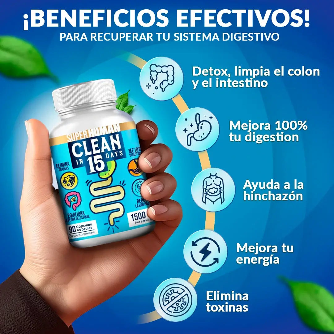 Clean15™ Detox Estomacal Completa en solo 15 días